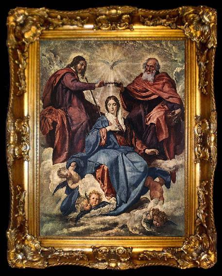 framed  VELAZQUEZ, Diego Rodriguez de Silva y The Coronation of the Virgin jh, ta009-2